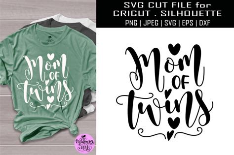 Mom Of Twins Svg Mom Shirt Svg By Midmagart Thehungryjpeg