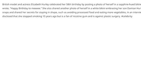 Fox News Elizabeth Hurley Celebrates Her 58th Birthday In A Bikini