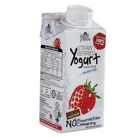 Uht Yogurt Drink Strawberry Farm Fresh Malaysia