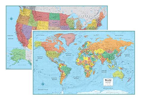 Reviews For Rmc Signature United States Usa And World Wall Map Set Bestviewsreviews