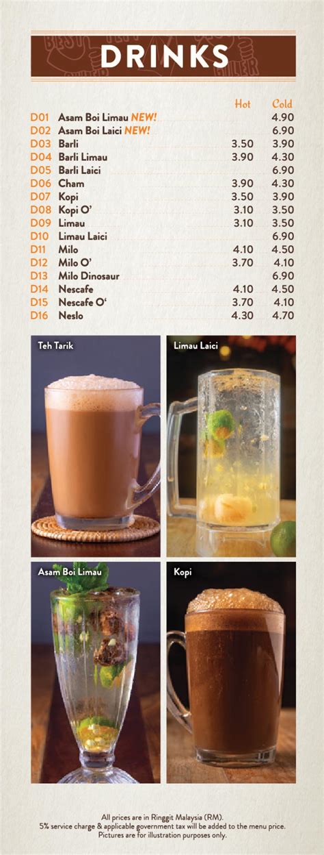 Our Menu Teh Tarik Place