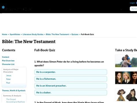 Bible The New Testament Quiz Interactive For 8th Higher Ed Lesson