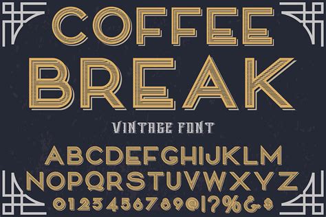 Vintage Typeface Vector Label Design By Vintagefont Thehungryjpeg