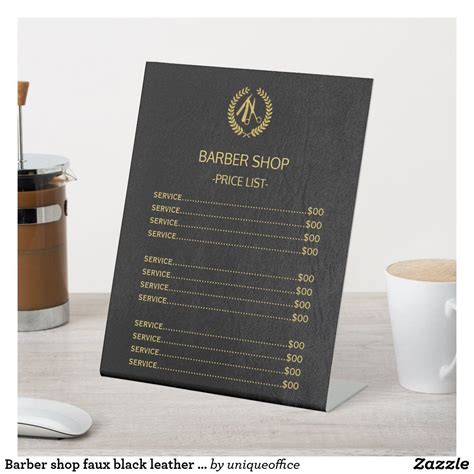 Take a look at our list of things a barber needs for a successful operation. Barber shop faux black leather price list services ...