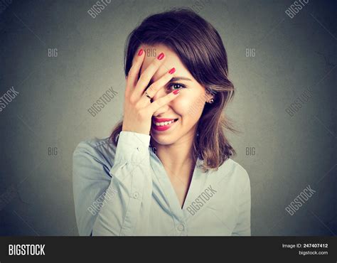 Playful Shy Woman Image And Photo Free Trial Bigstock