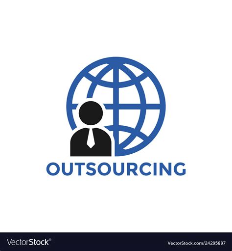 Outsourcing Icon Design Template Isolated Vector Image