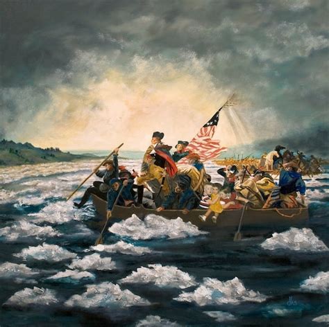Original Oil Painting Crossing The Delaware George By Dawnsiebel