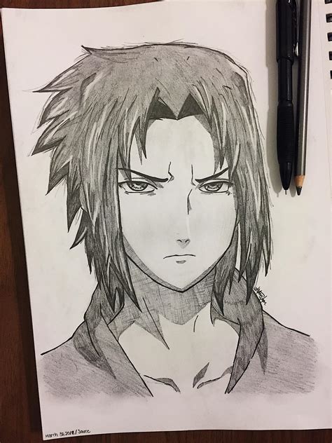 I Tried To Draw Sasuke Earlier This Year I Hope You Guys Like It