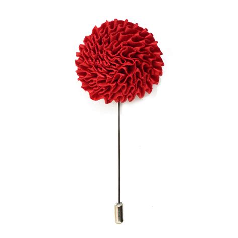Bloom Lapel Pin Red Suit Lab