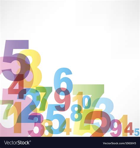 Numbers Background Royalty Free Vector Image Vectorstock