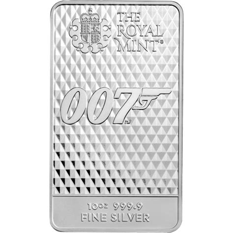 10 Oz Silver British James Bond Diamonds Are Forever Bars Silver