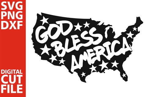 God Bless America Svg Patriotic Svg Th Of July Svg USA