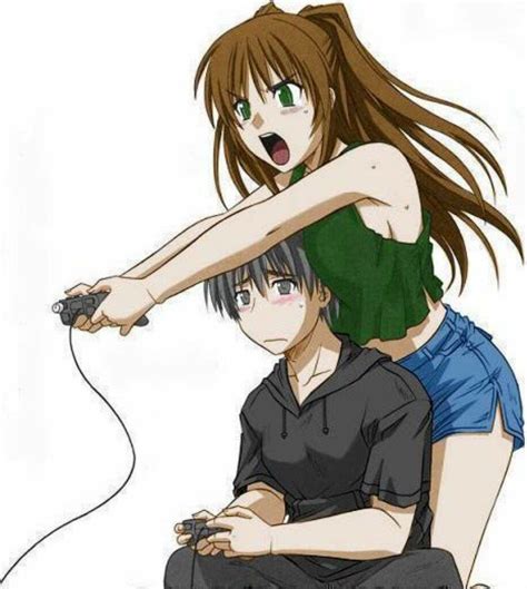 Anime Gamer Couple Blank Template Imgflip
