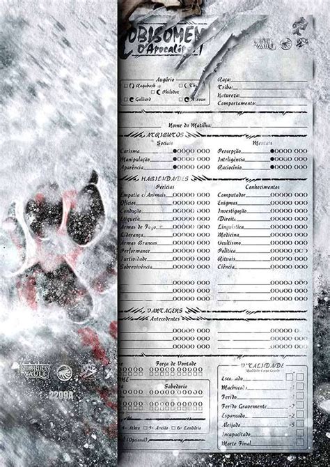 Wta Character Sheets [3rd Ed ] Tundra White Wolf Dungeon Masters Guild
