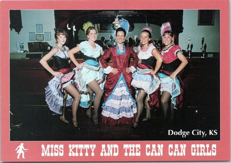 Postcard Miss Kitty And The Can Can Girls Longbranch Saloon Dodge City