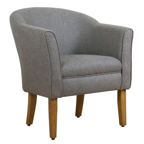 Charcoal Modern Barrel Accent Chair | Wooden accent chair, Barrel chair, Upholstered accent chairs