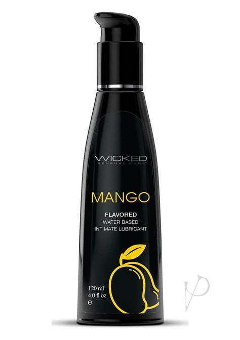 aqua mango flavored water based intimate lubricant 4 fl o