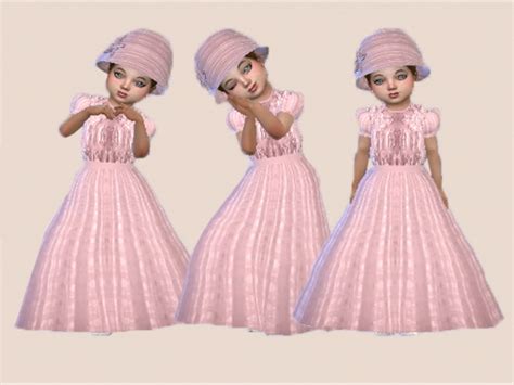 Formal Toddler Dress And Hat Set At Trudie55 Sims 4 Updates
