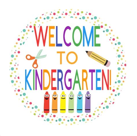 Printable Welcome To Kindergarten Tags Back To School T Etsy