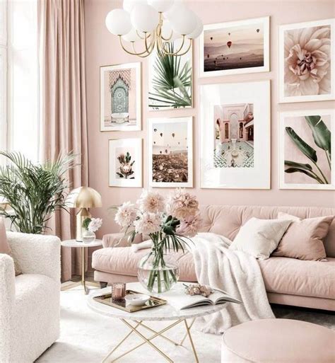 45 Blush Pink Living Room Ideas Modern Interiors Trendy Color Scheme