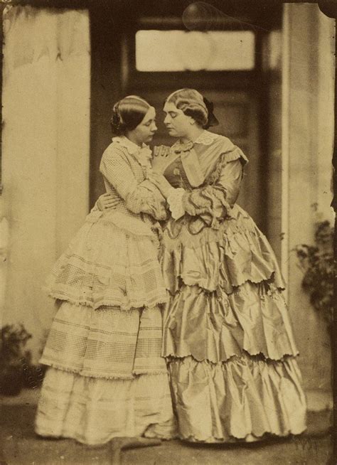 Princess Mary Adelaide Of Cambridge Right And Lady Catherine Coke Left 1860 Vintage