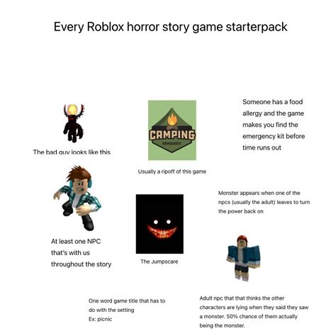 Every Roblox Horror Story Game Starterpack Rstarterpacks