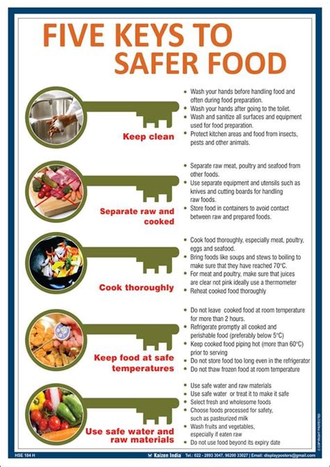 Five Keys To Safer Food Foodsafety Foodsafetypostersindia Foodsafetysigns Healthsafety
