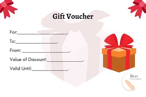 Free Blank Printable Gift Voucher Template In Word Pdf
