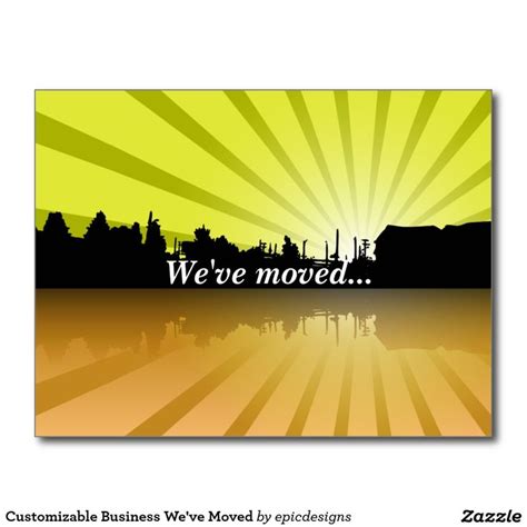Customizable Business Weve Moved Announcement Postcard