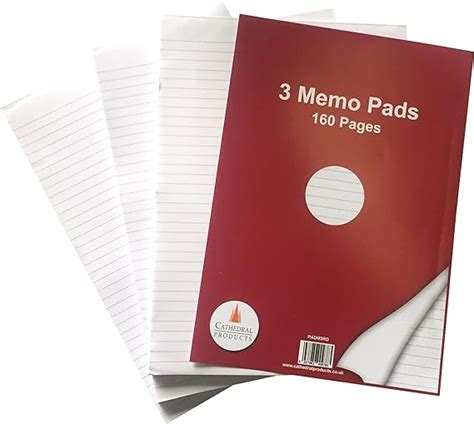X A Memo Note Pads Pages Mm Ruled Top Bound Amazon Co Uk
