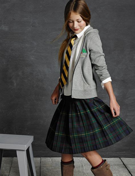 Plaid Striped Tie School Uniforms Lands End Women Tartan Skirt
