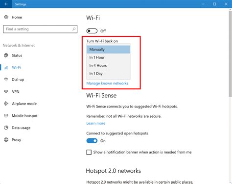 Windows 10 Insider Build 14946 Include The Turn Wi Fi Back On Setting