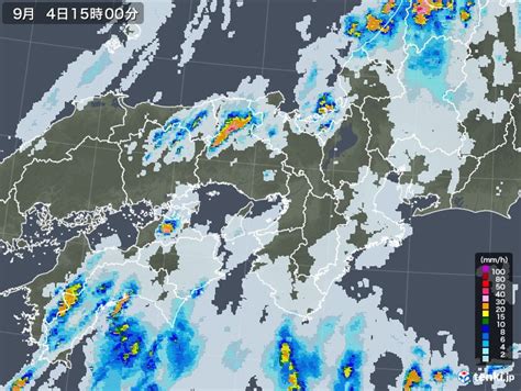 近畿地方の過去の雨雲レーダー(2020年09月04日) - 日本気象協会 tenki.jp