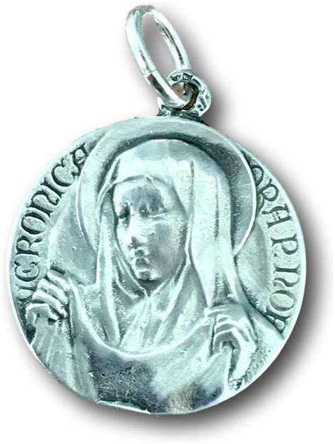 St Veronica Medal Patrono Dei Fotografi Antico Riproduzione Materiale Non Metallico Colore