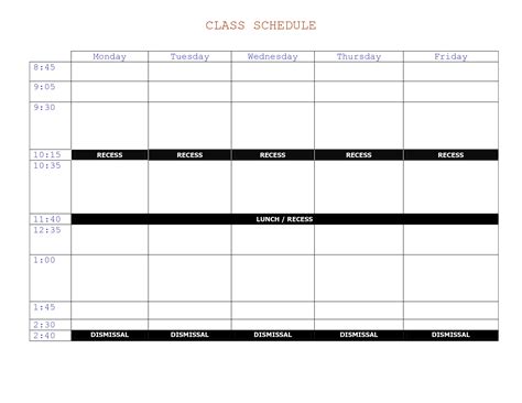 Best Images Of Printable Class Schedule Maker Class Schedule Maker