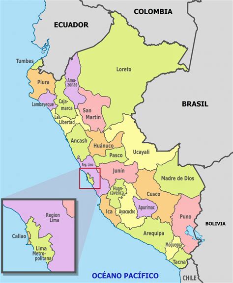 ⊛ Mapa Del Perú 🥇 Político And Físico Con Nombres Para Imprimir 2022