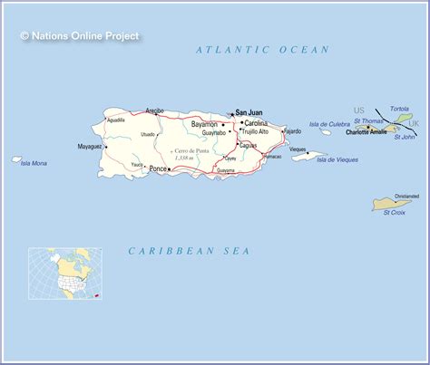 Reference Map Of Puerto Rico Nations Online Project