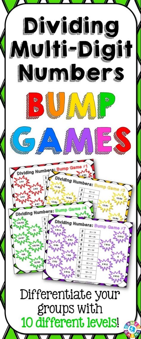 Long Division Games Printable Division Practice For 4th And 5th Grade