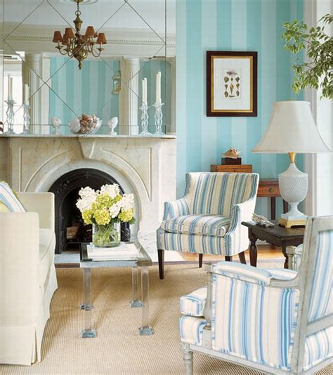 Design Interior French Country Bright Blue Striped And Blue Striped Chair Interior Design