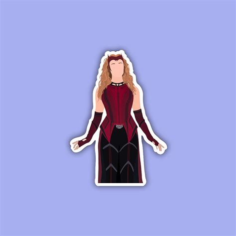 Wandavision Sticker Scarlet Witch Wanda Maximoff Marvel Etsy