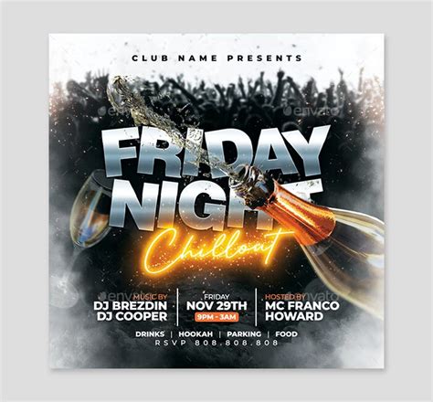 Friday Night Club Flyer Psd Ksioks