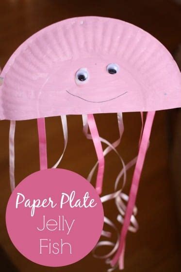 Reef fish have become ivy's current focus: Paper Plate Jellyfish Craft for Preschool - Happy Hooligans