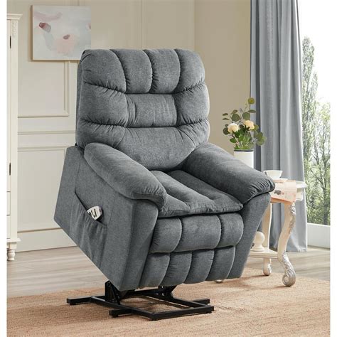 Merax High End Gray Power Lift Recliner With Massage And Heating System Pp194326aae The Home Depot