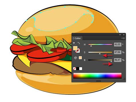 How To Create Cartoon Style Vector Burger Adobe Illustrator Tutorial