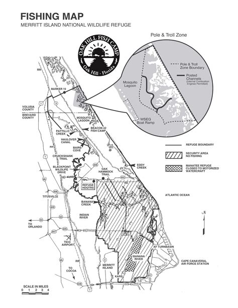 2013 Merritt Island National Wildlife Refuge Map That Goes Along With