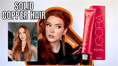 Dyeing My Hair Solid Copper Schwarzkopf Igora Royal Youtube
