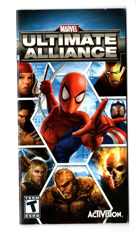 Marvel Ultimate Alliance Psp Manual Only Insert Authentic