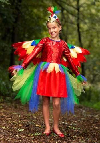 Fantasia De Papagaio Tropical Para Meninas Tropical Parrot Dress Costu