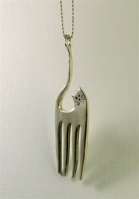 Stella The Fork Cat Up Cycled Sterling Silver And Up Cycled Sterling
