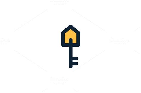Make a key logo design online with brandcrowd's logo maker. Real Estate House Key Logo by Rekisaurus on ...